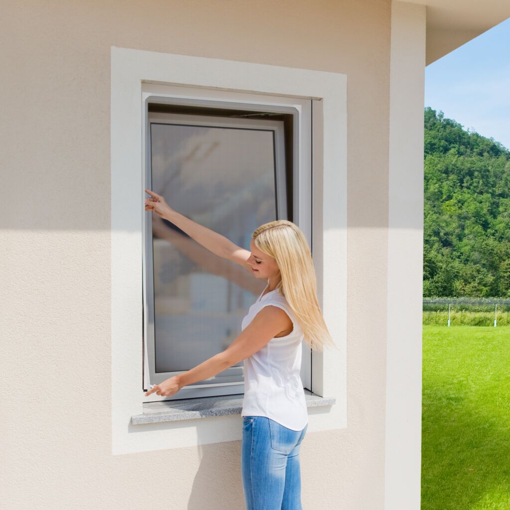 Fliegengitterfenster mit Rahmen Magnetband