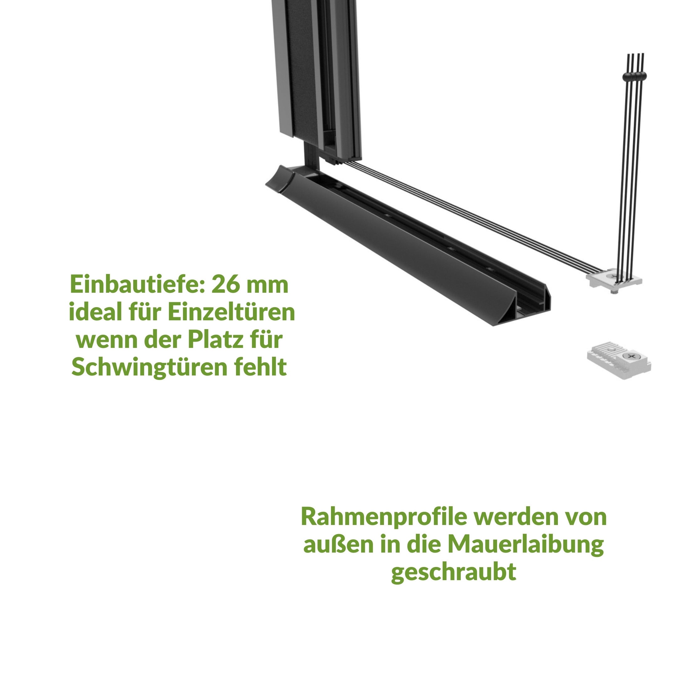 Ausmessen der Laibungsbreite und Laibungshoehe für perfekte Passform von Insektenschutztueren.