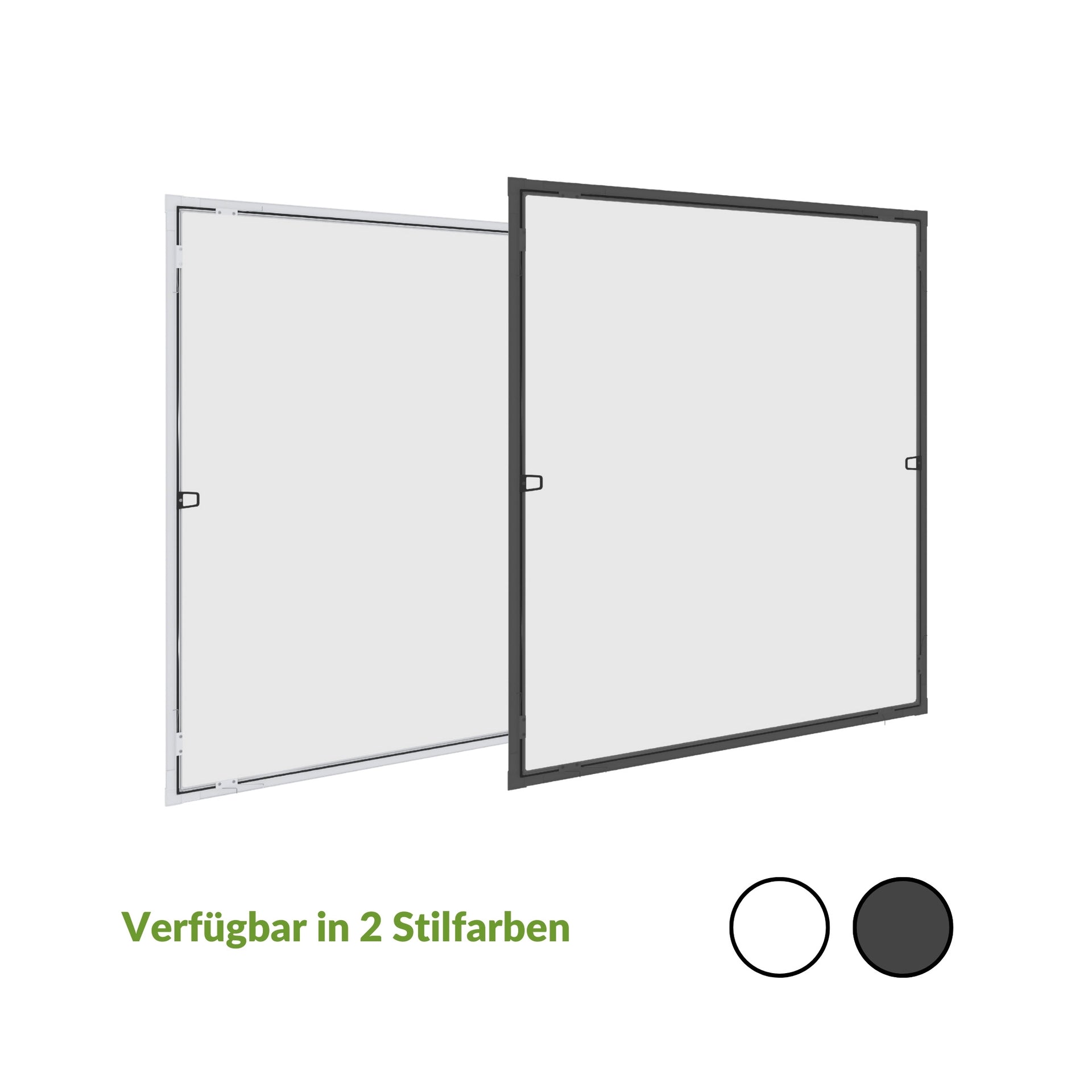 Insektenschutzrahmen für Fenster in zwei Farben erhältlich.