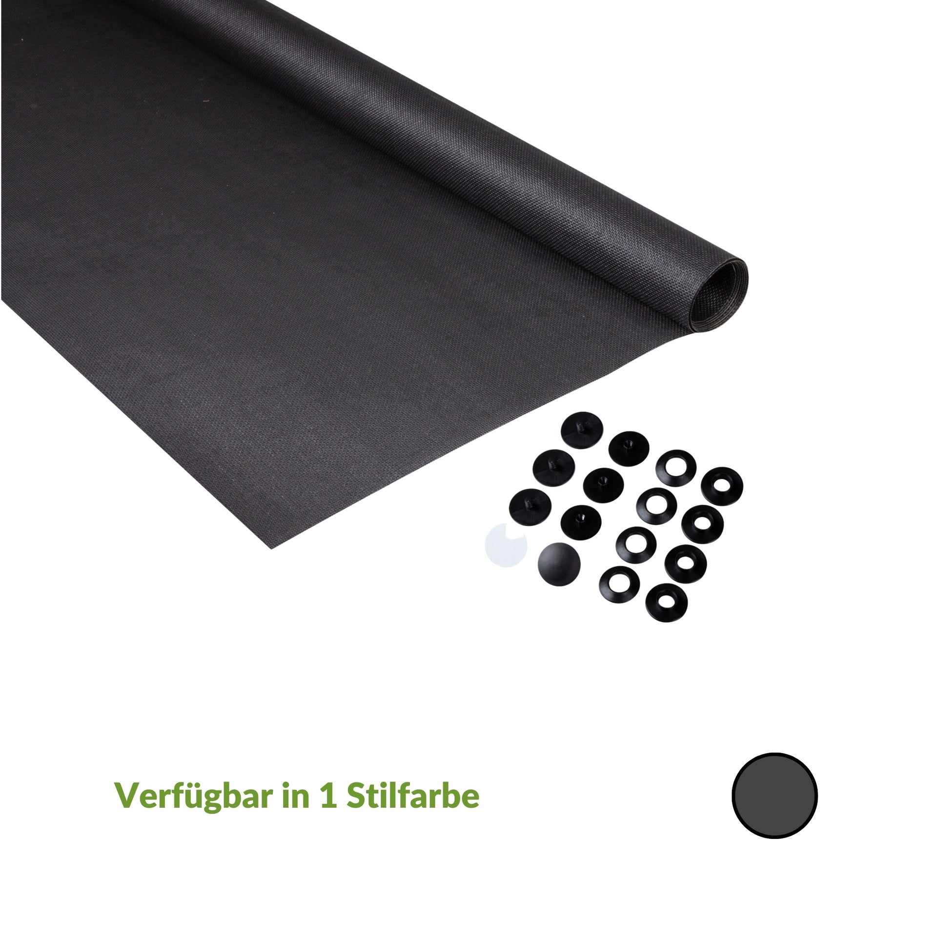 Sonnenschutzgewebe in einer Farbe, ideal fuer Mieter und Eigentümer, platzsparend und effektiv.