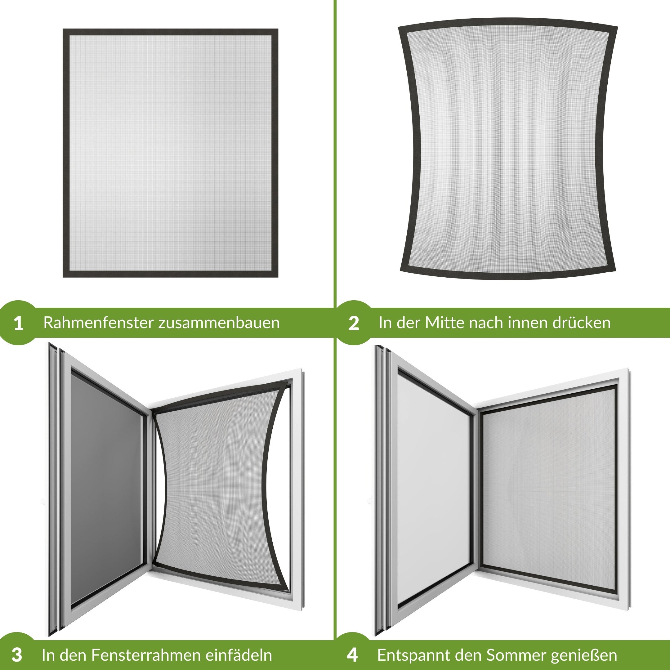 Schritt-für-Schritt Anleitung zur Montage von Insektenschutzrahmen.